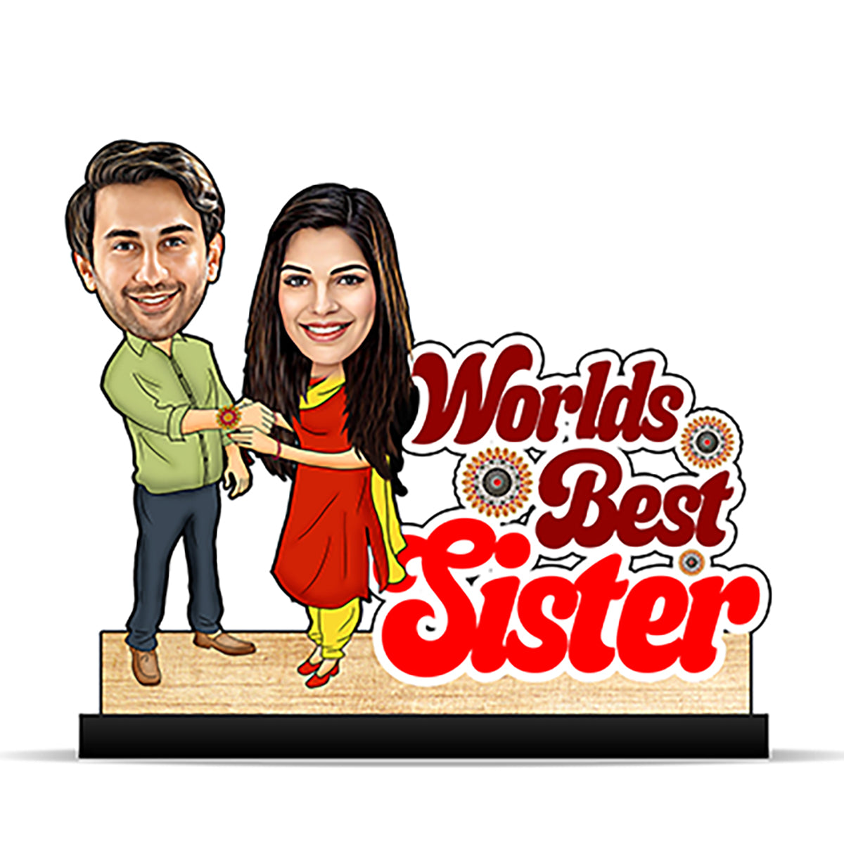 Worlds Best Sister Caricature for Raksha Bandhan