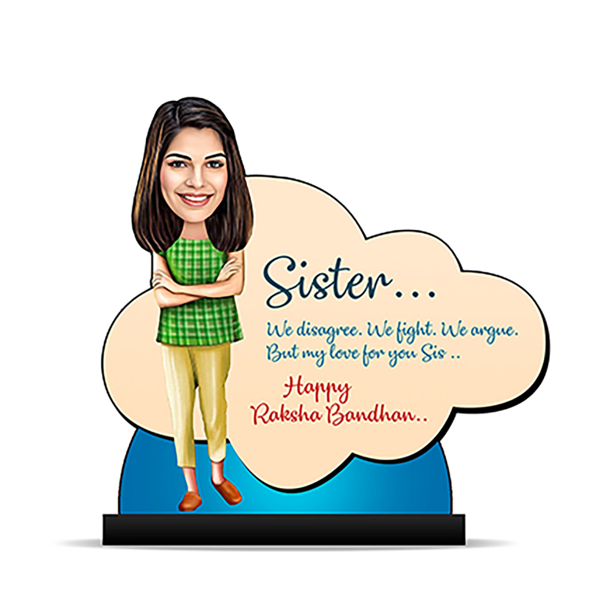 Sister Caricature for Raksha Bandhan