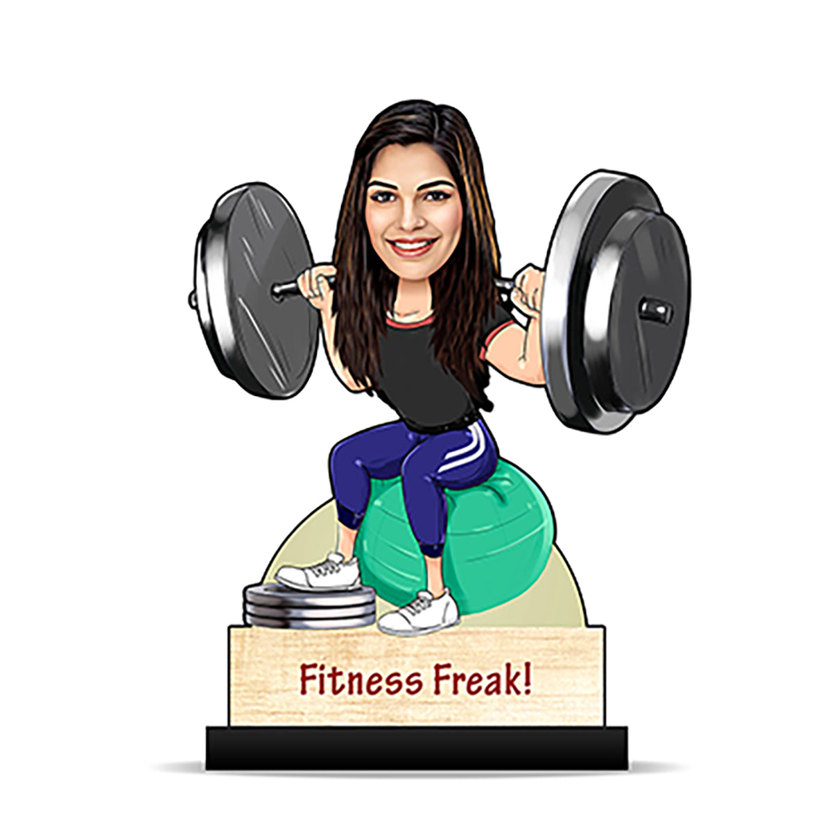 Female Gym Fitness Caricature