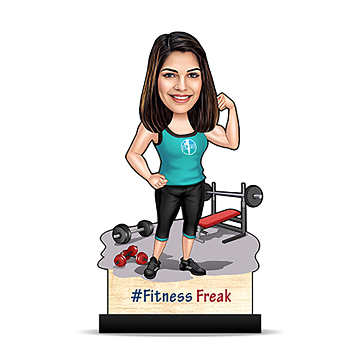 Female Gym Fitness Caricature