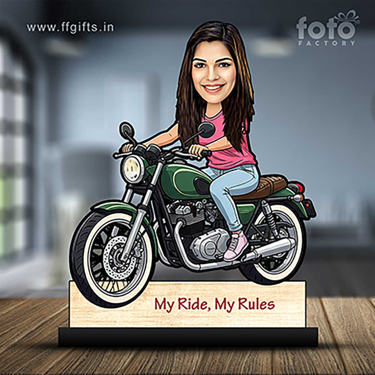 Girl Bike Rider Caricature C412