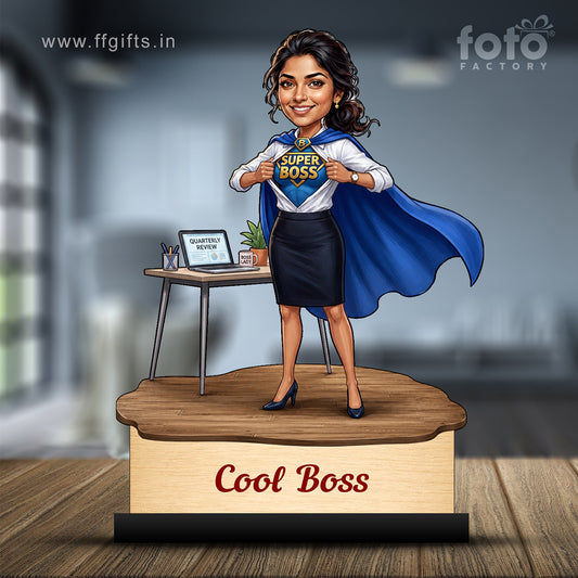 Personalized Female Cool Boss Caricature C848