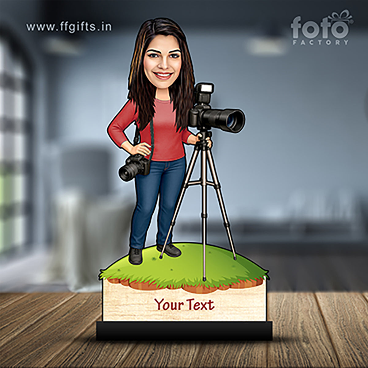 Lady Photographer Caricature C373