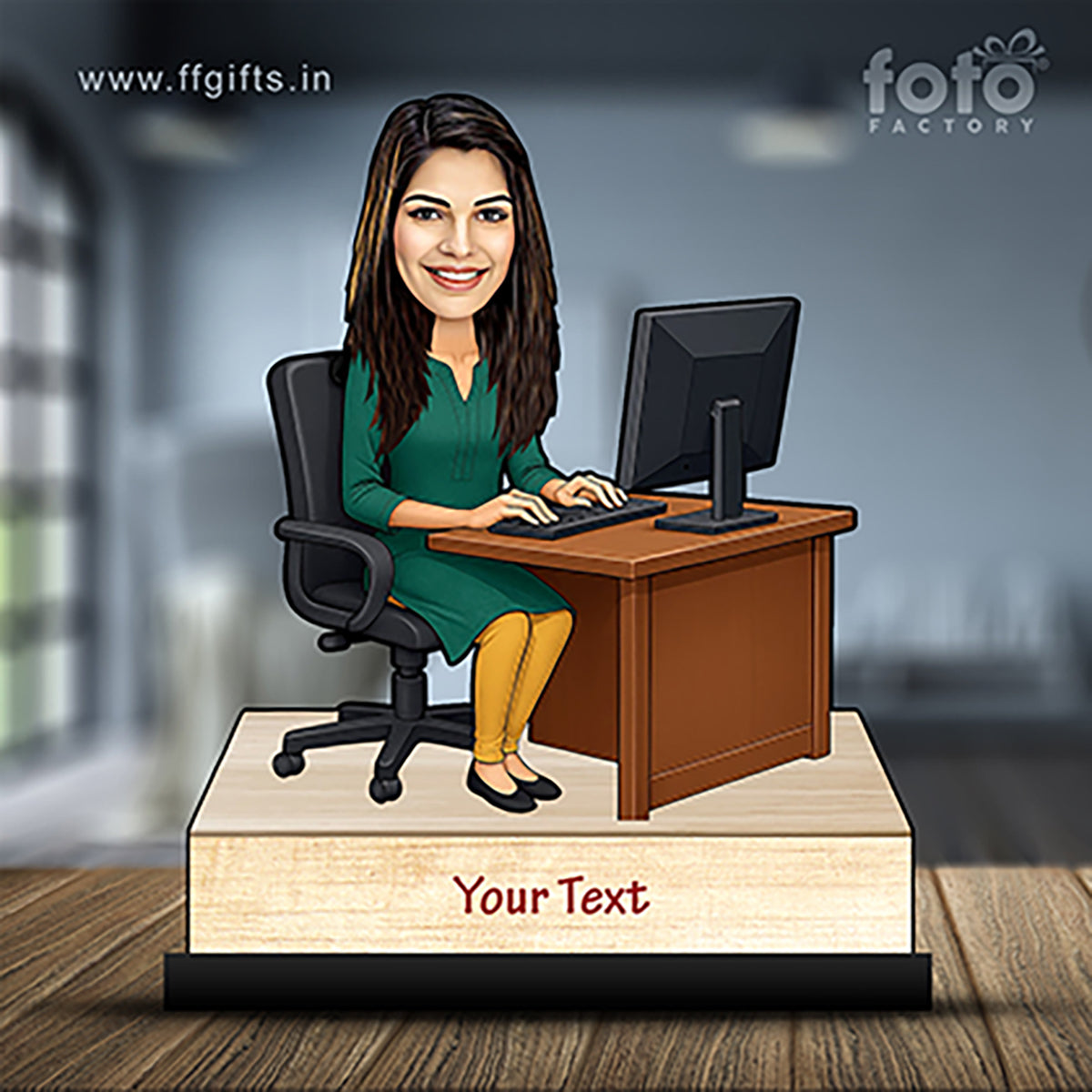 Corporate Female Caricature C374