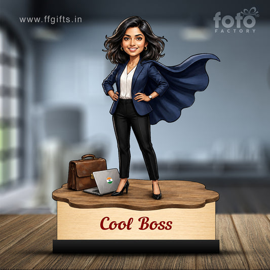 Personalized Female Cool Boss Caricature C861