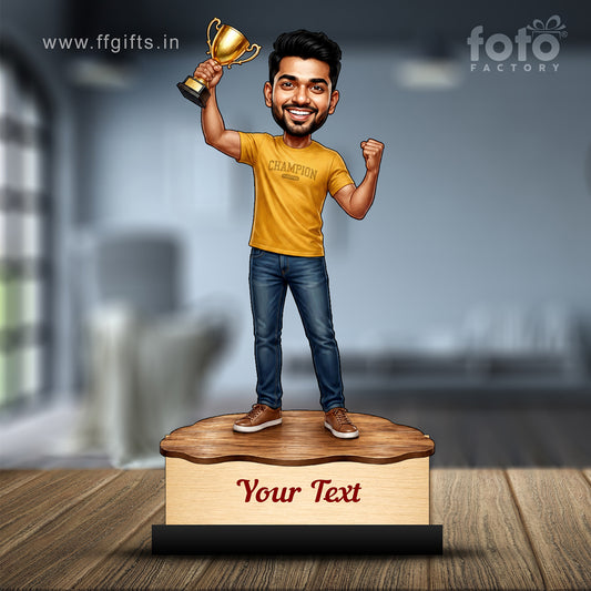 Personalized Achievement Award Male Caricature C952