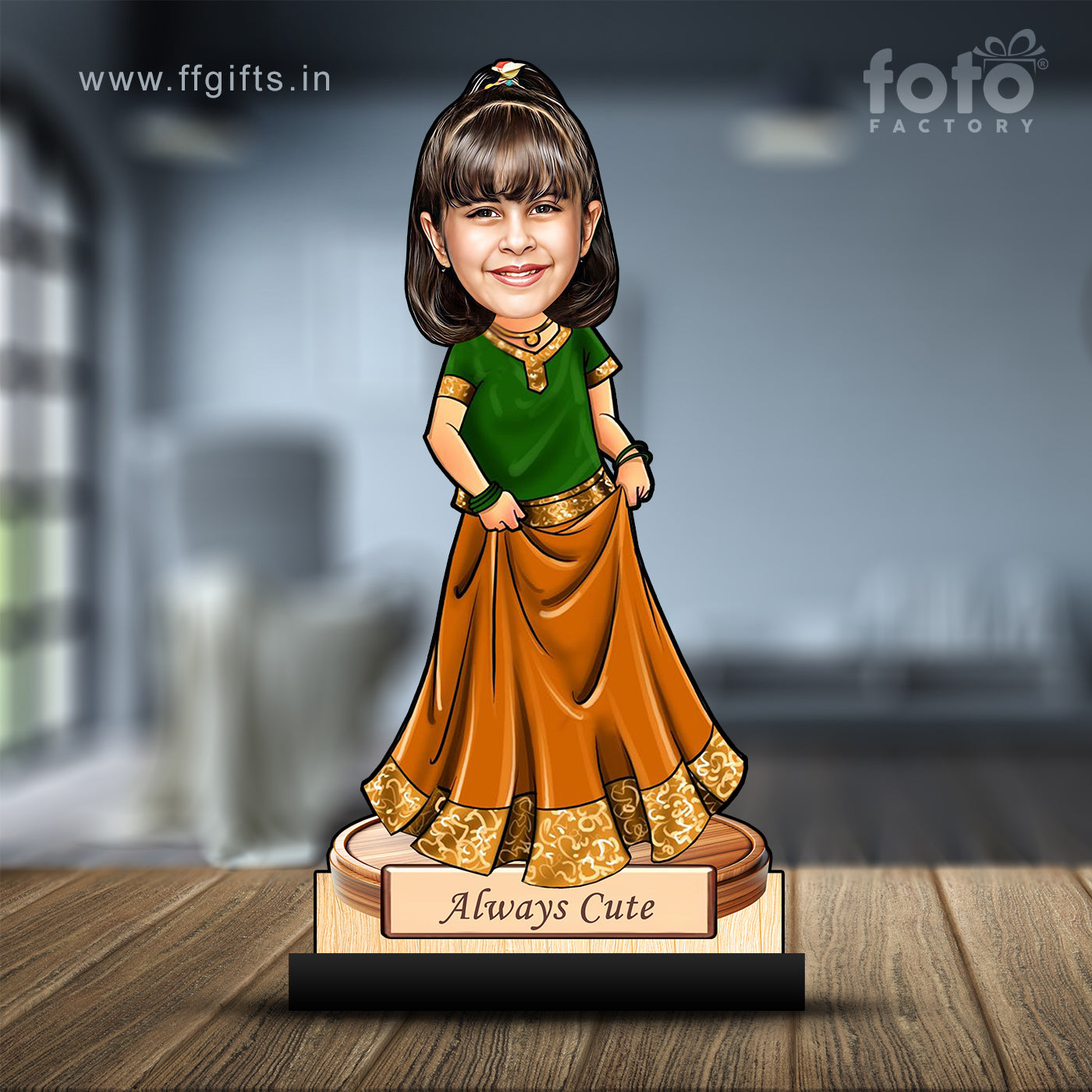 Girl in Traditional Dress Caricature C393
