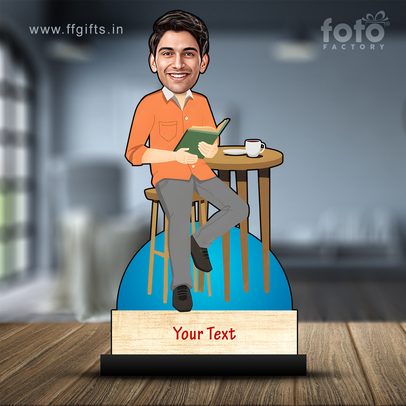 Book Reader caricature C396
