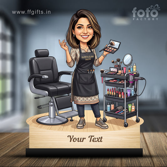 Personalized Gift for Beautician, Makeup Artist & Makeup Lover Caricature C1196