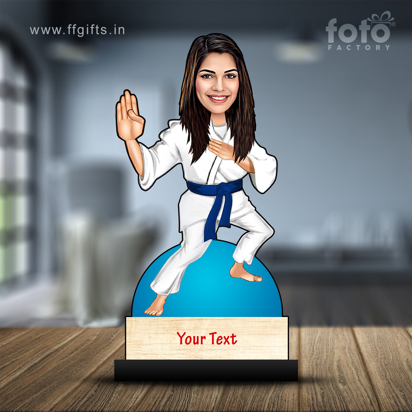Karate Martial Art Female Caricature C398