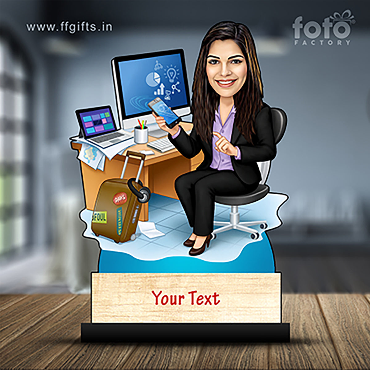 Corporate Female Caricature C401