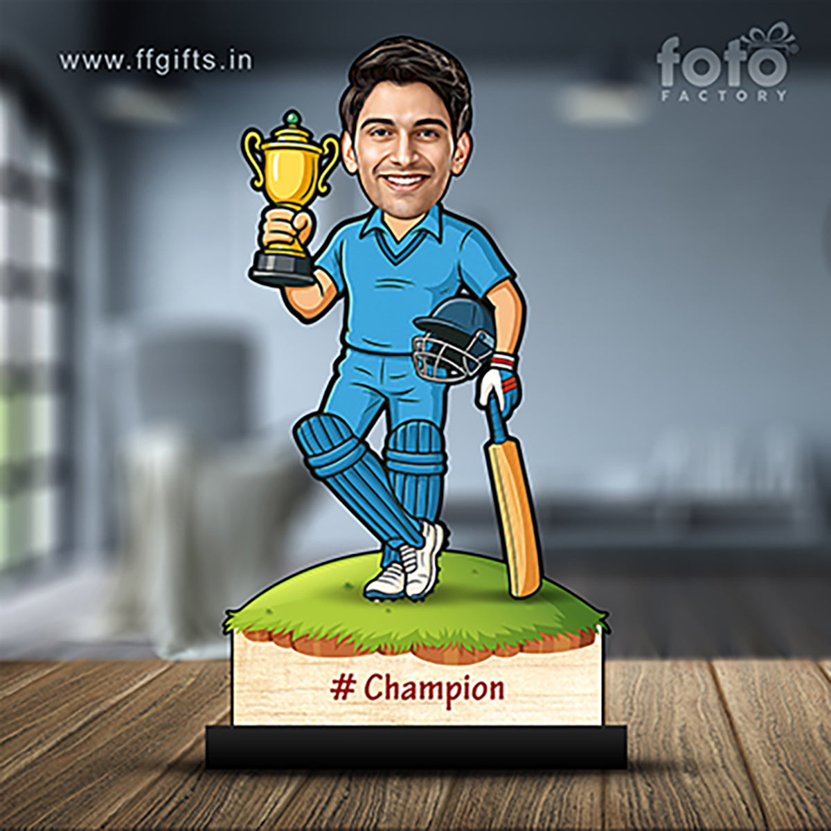 Cricket Player Caricature C371