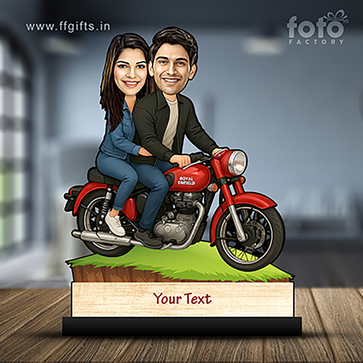 Couple on Bike Caricature C377