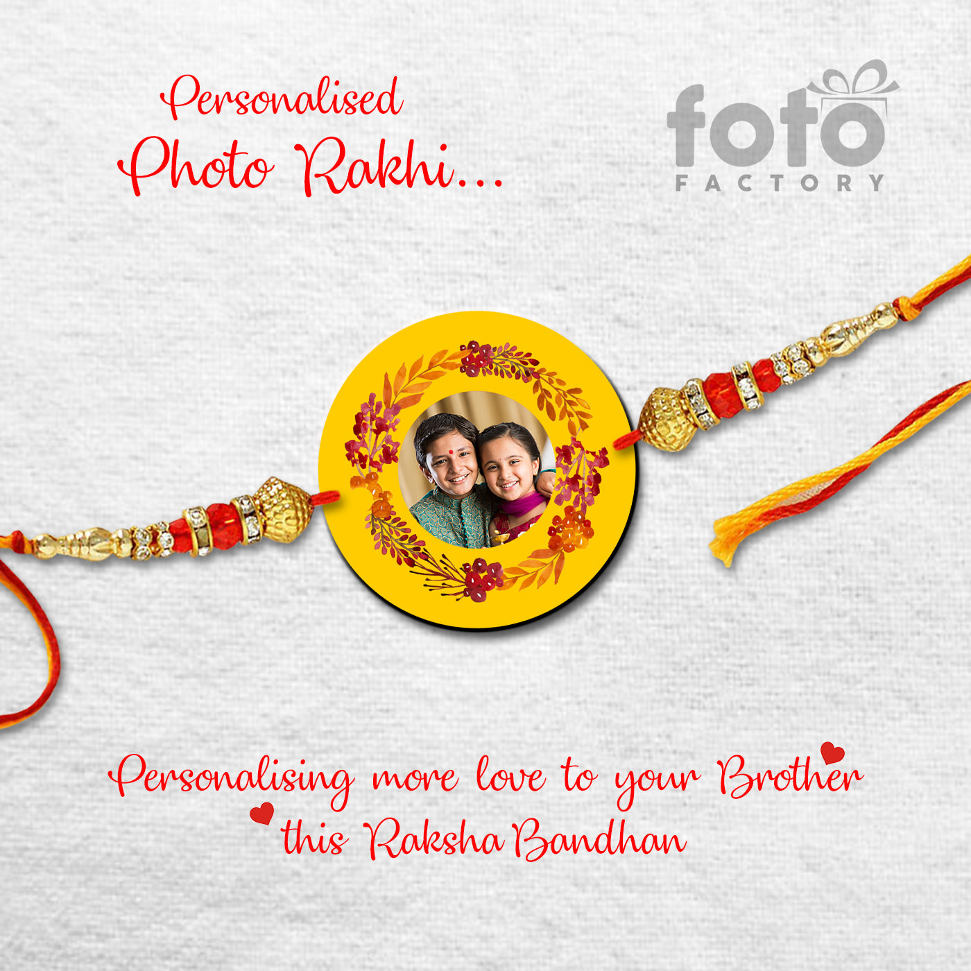 Circle Shape Photo Rakhi R019