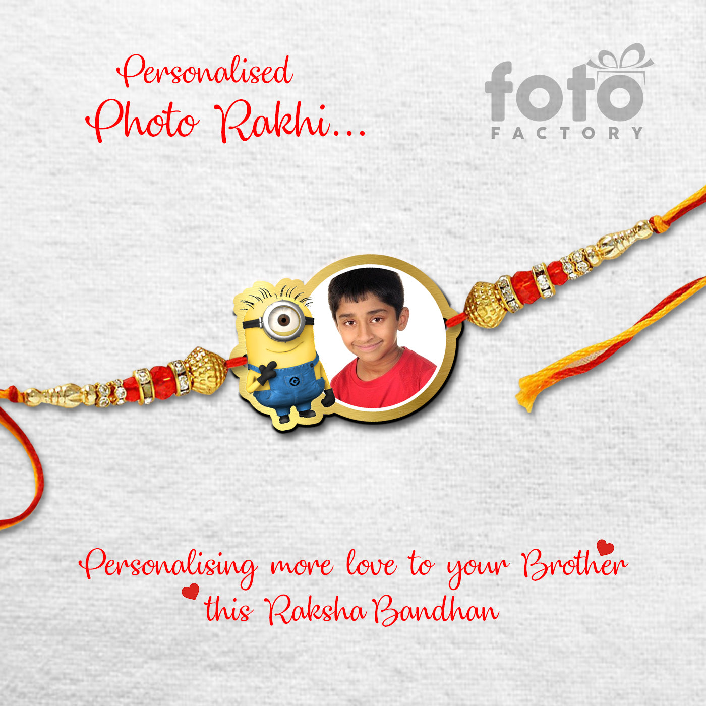 Minions Kids Photo Rakhi R016