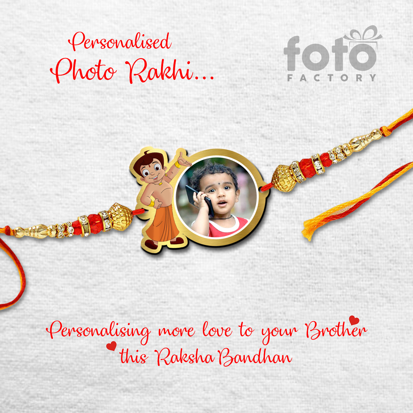 Chota Bheem Kids Photo Rakhi R017