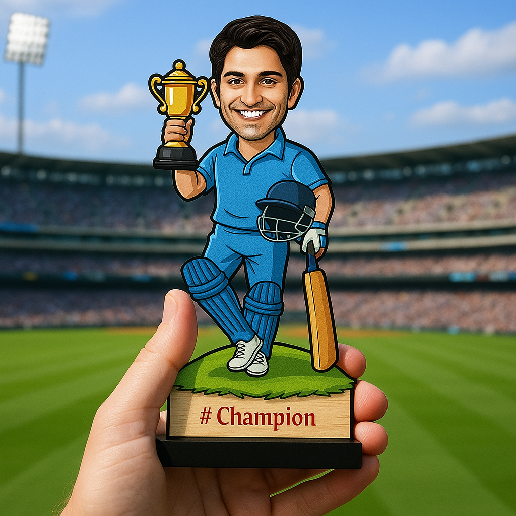 Cricket Player Caricature C371