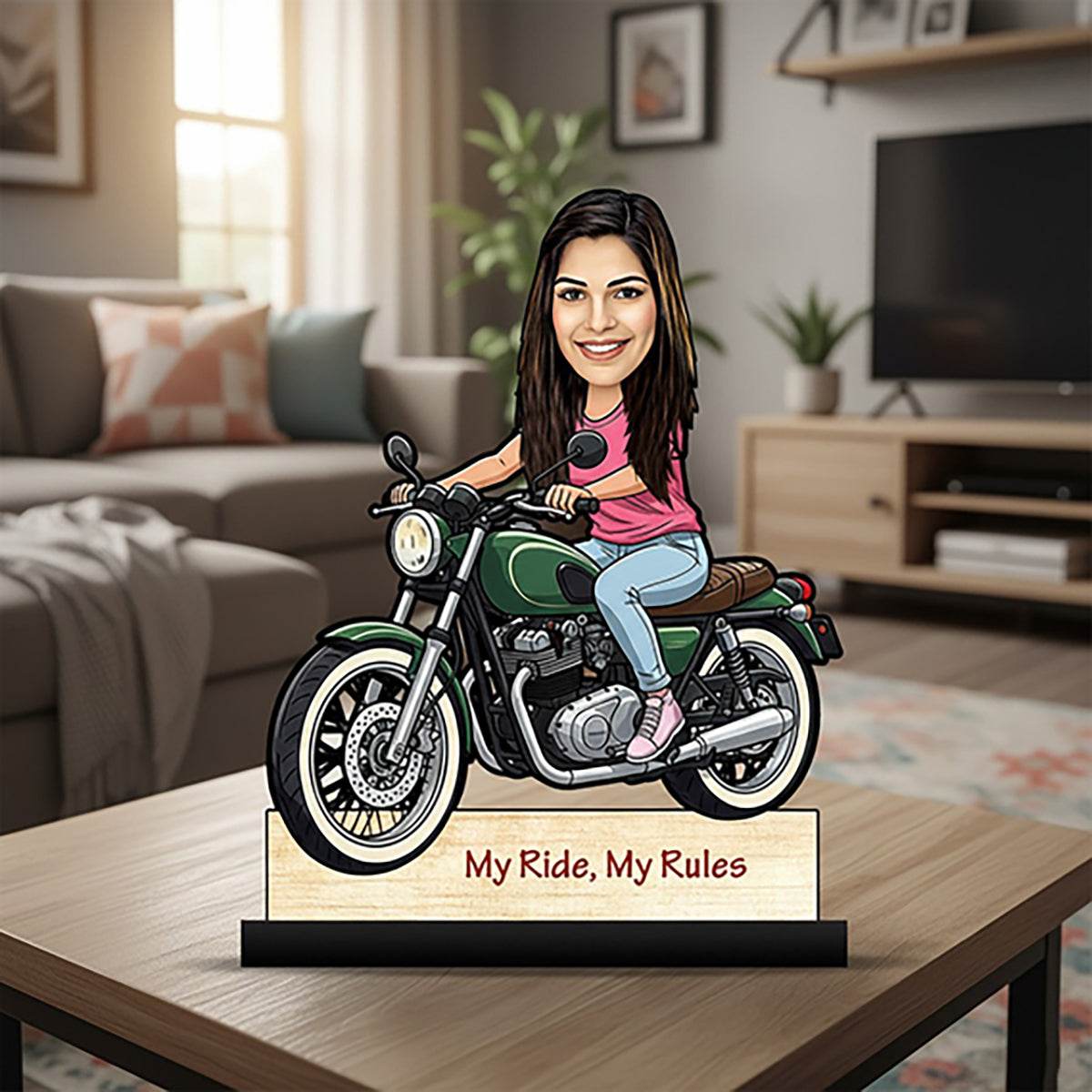 Girl Bike Rider Caricature C412