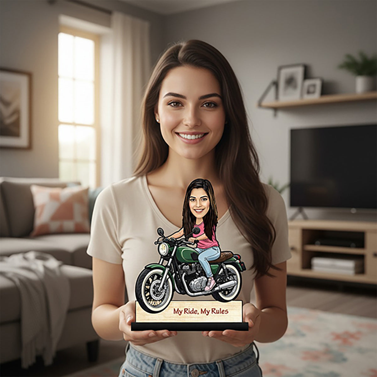 Girl Bike Rider Caricature C412