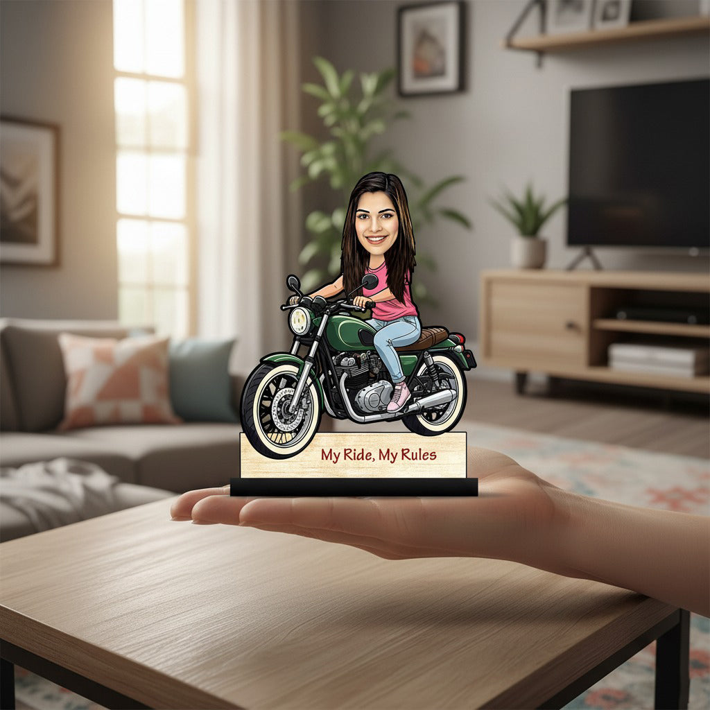 Girl Bike Rider Caricature C412