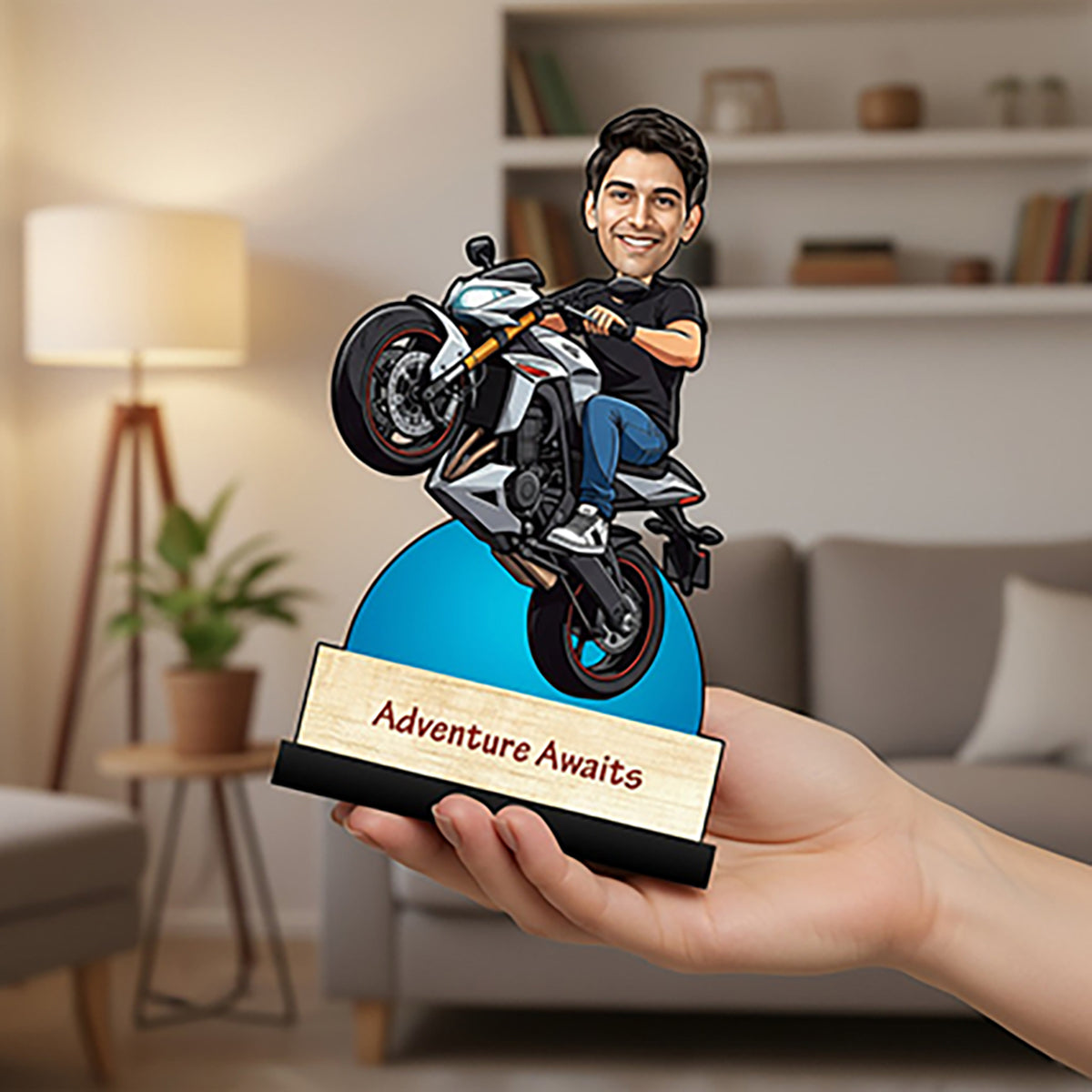 Bike Rider Wheelie Caricature C413