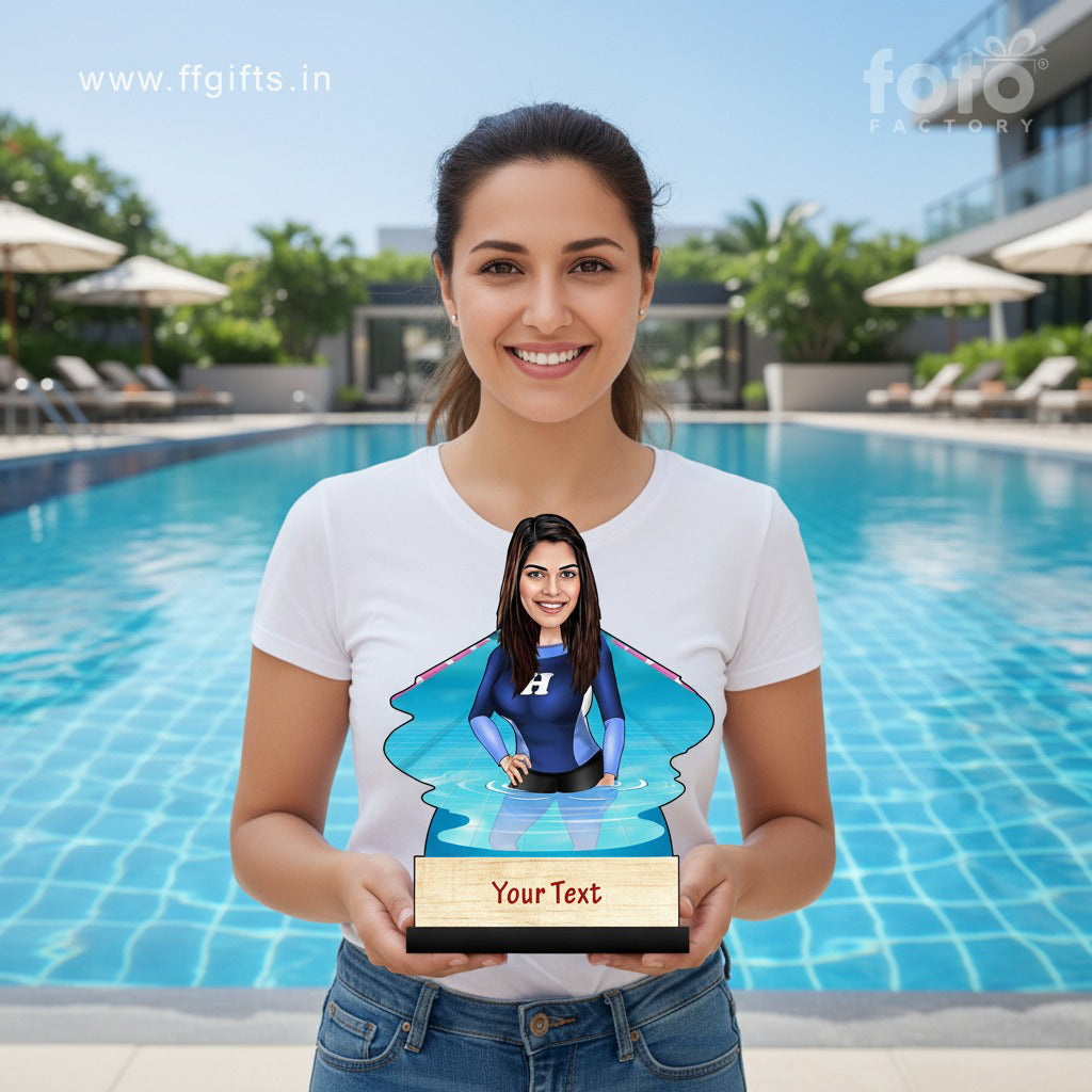Swimmer Female Caricature C416