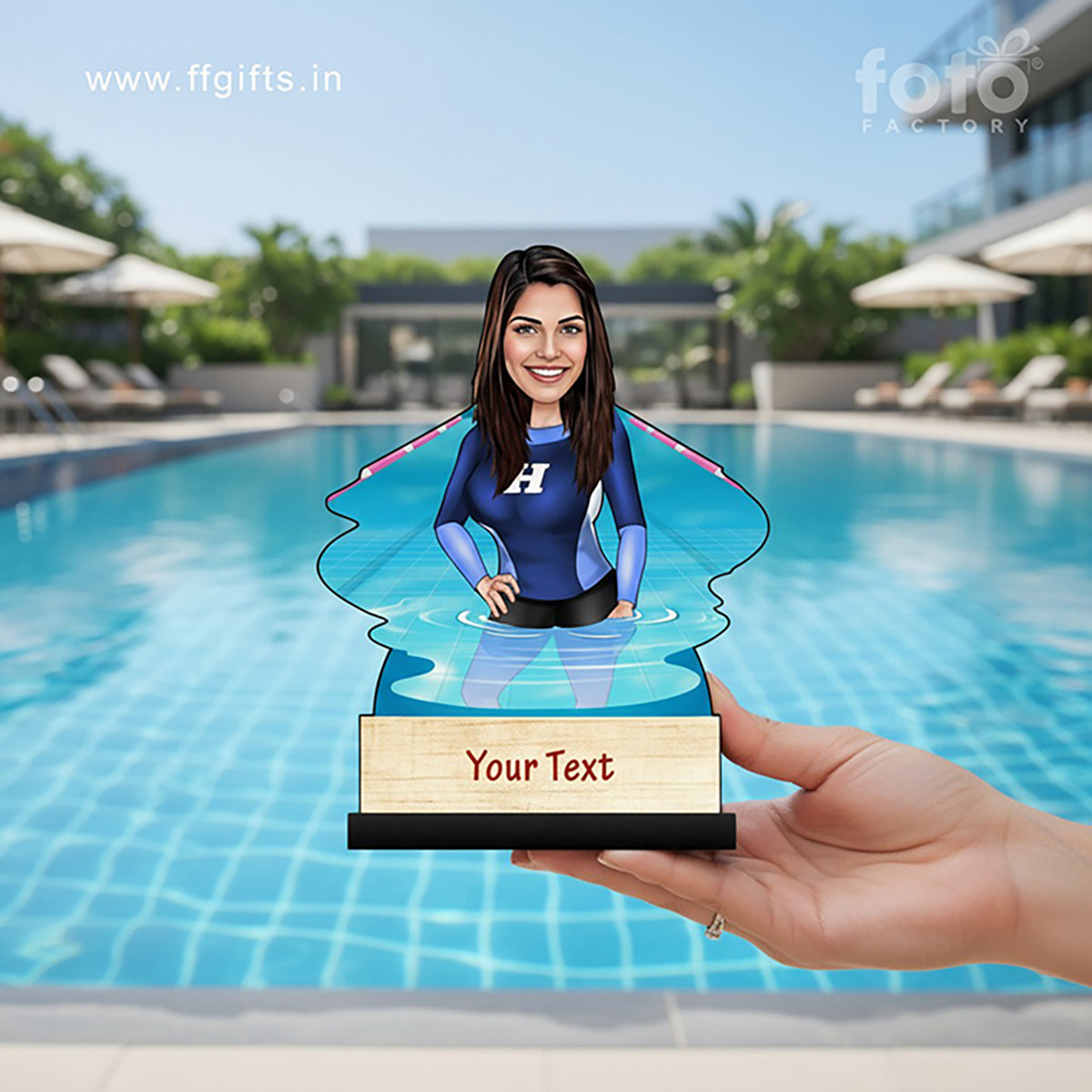 Swimmer Female Caricature C416