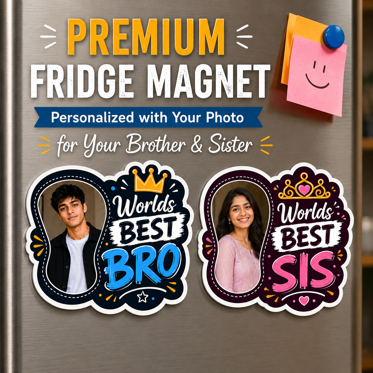 Brother Sister Fridge Magnet