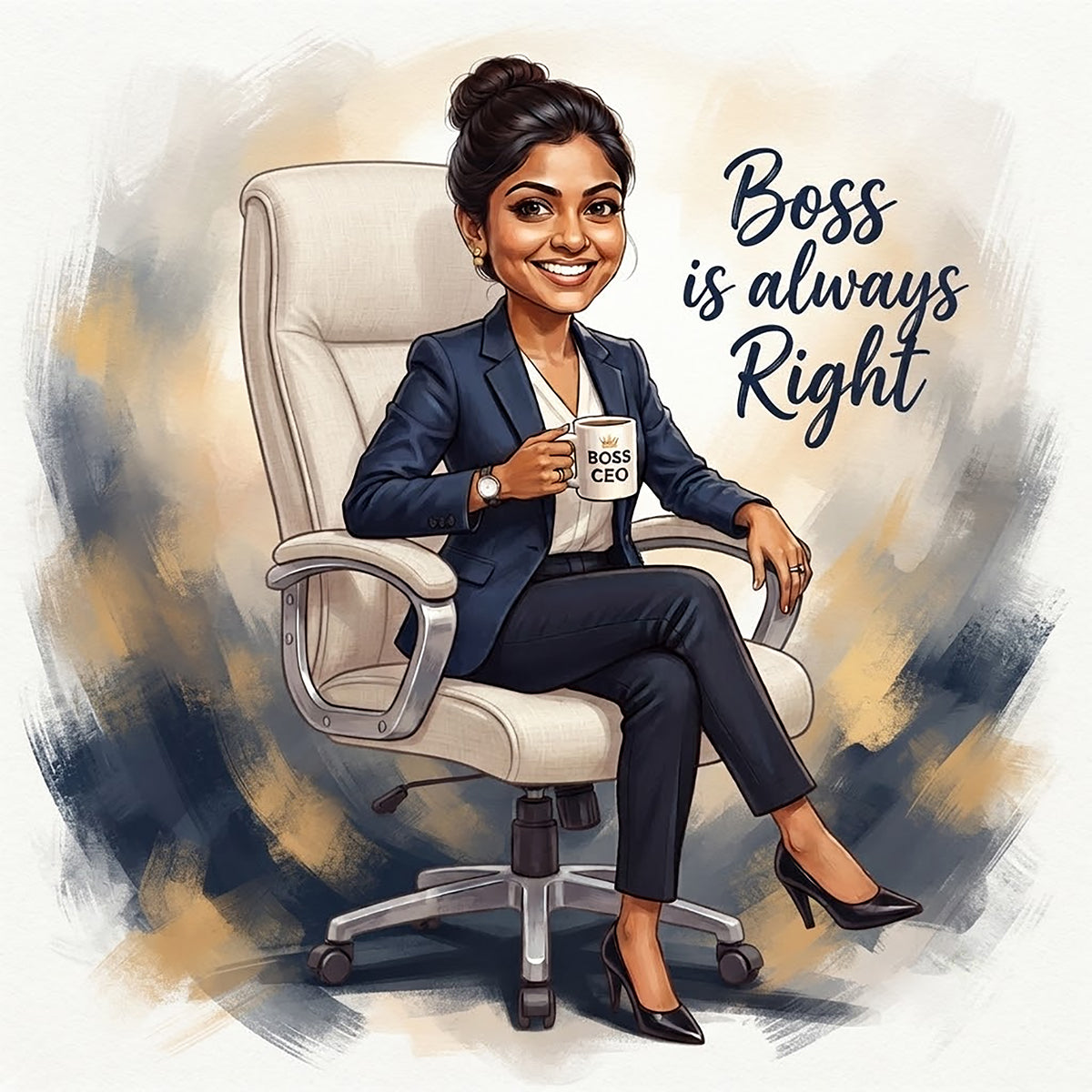 Lady Boss Caricature Frame CF07