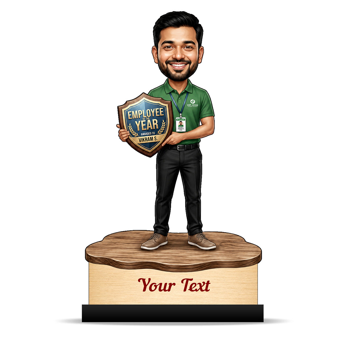 Personalized Achievement Award Male Caricature C929