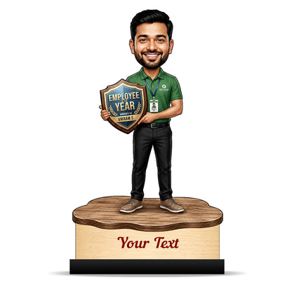 Personalized Achievement Award Male Caricature C929