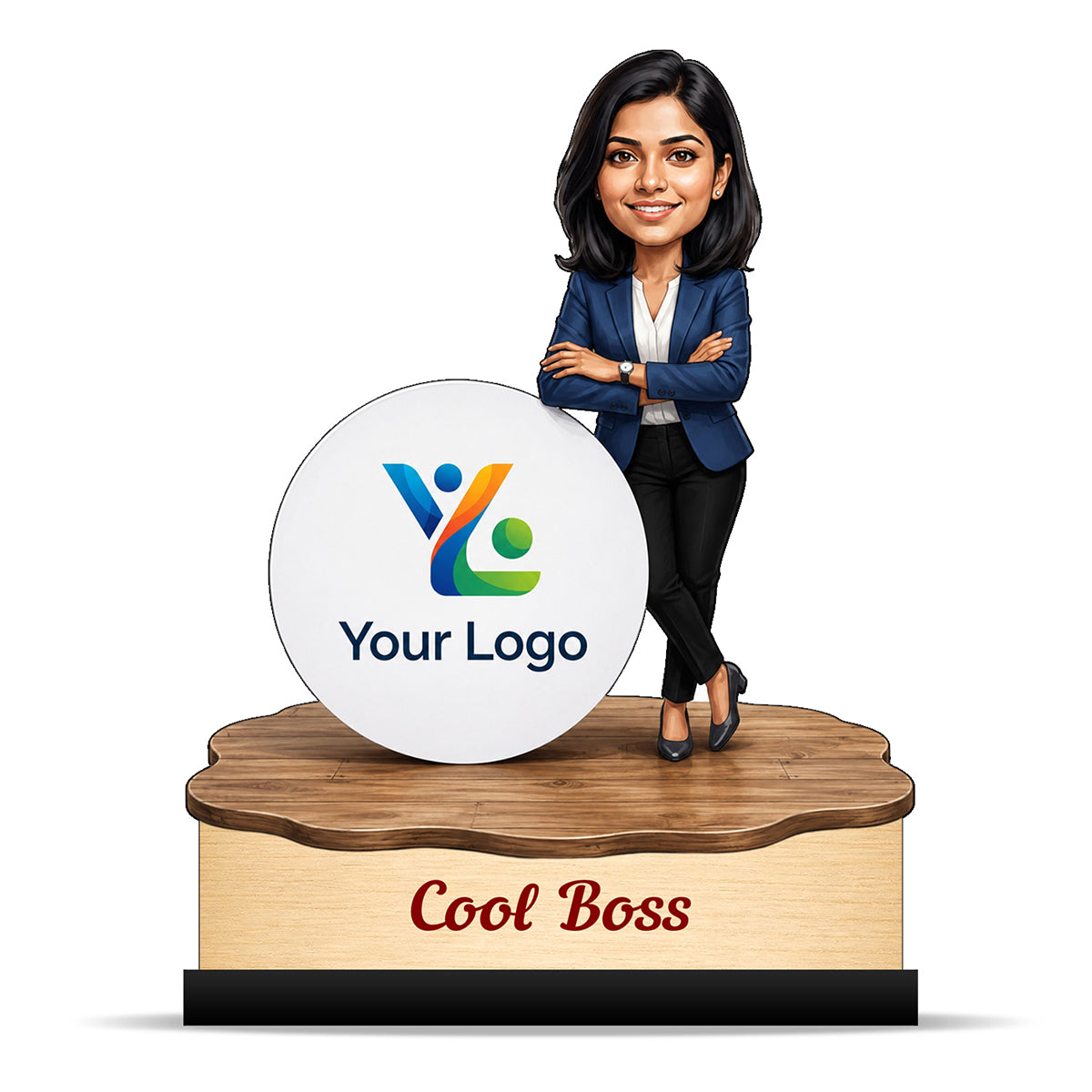 Personalized Female Cool Boss Caricature C863