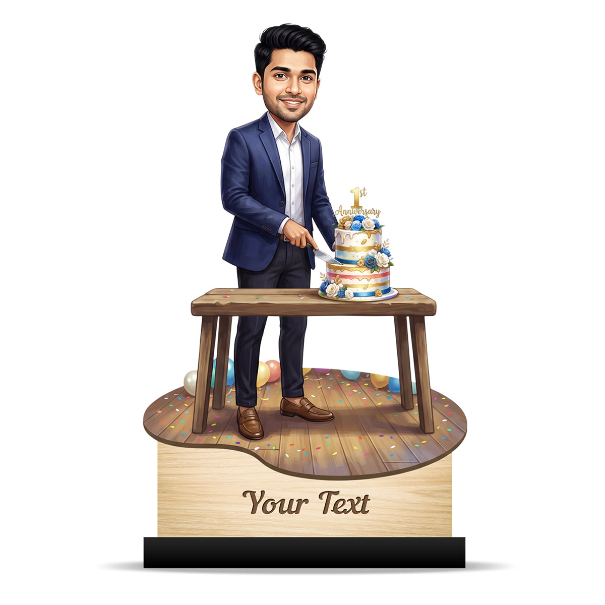 Personalized Work Anniversary Male Caricature C1109
