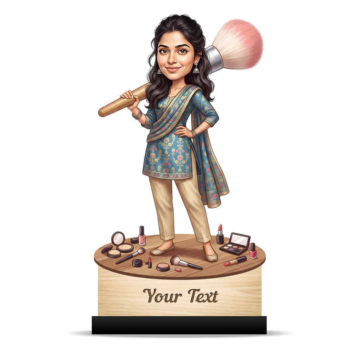 Personalized Gift for Beautician, Makeup Artist & Makeup Lover Caricature C1211