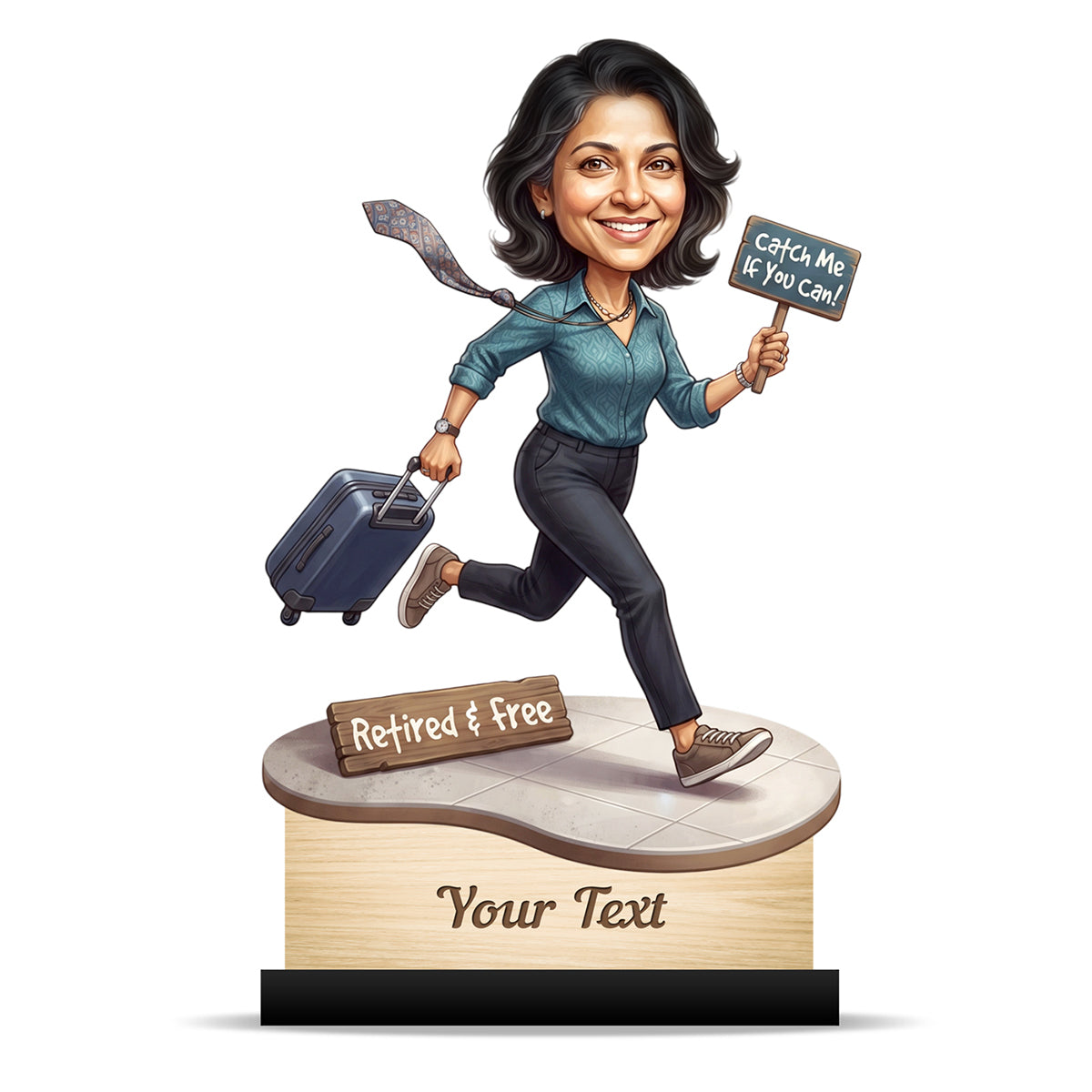 Personalized Female Retirement Caricature C1071