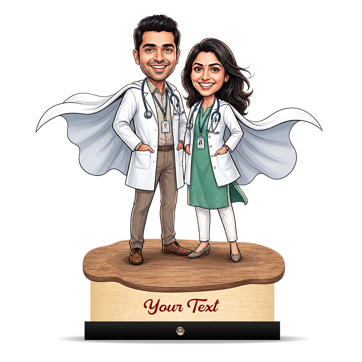 Angel Couple Doctor Caricature C605