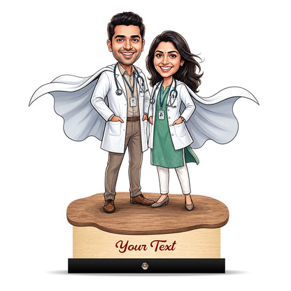 Angel Couple Doctor Caricature C605