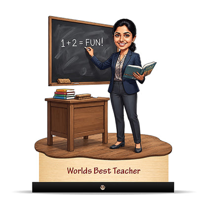 Worlds Best Teacher Caricature C513