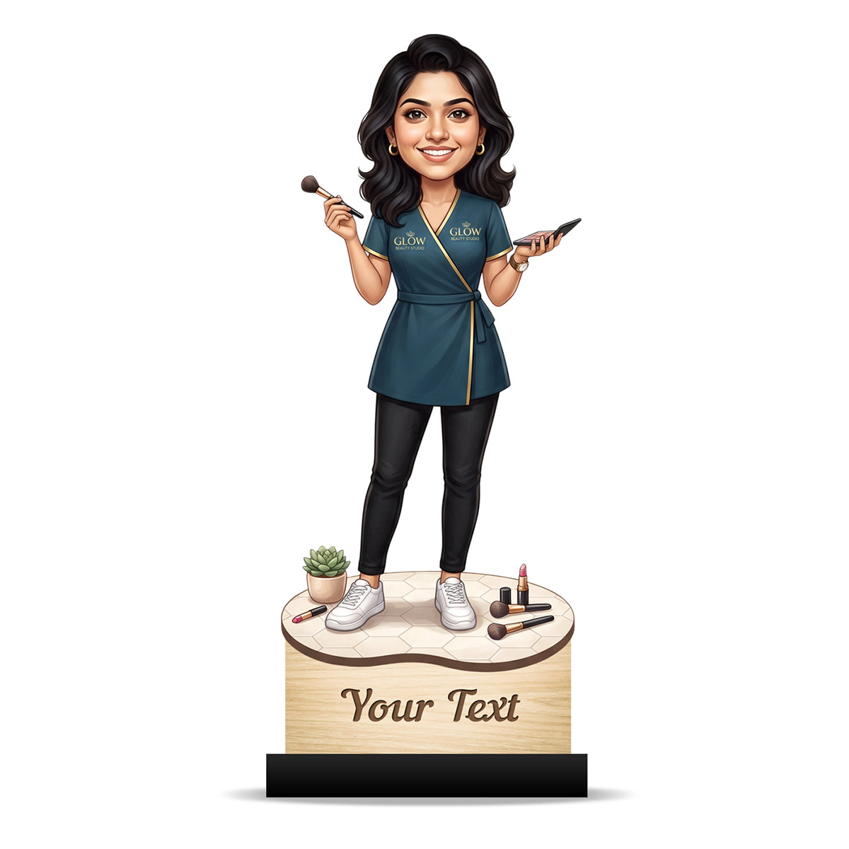 Personalized Gift for Beautician, Makeup Artist & Makeup Lover Caricature C1192