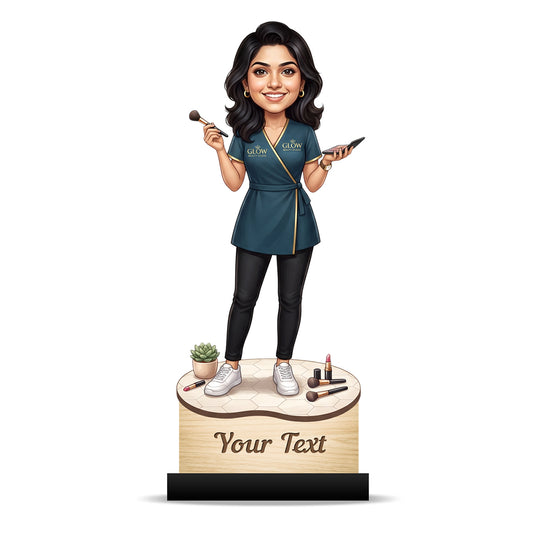 Personalized Gift for Beautician, Makeup Artist & Makeup Lover Caricature C1192