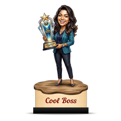 Personalized Female Cool Boss Caricature C846