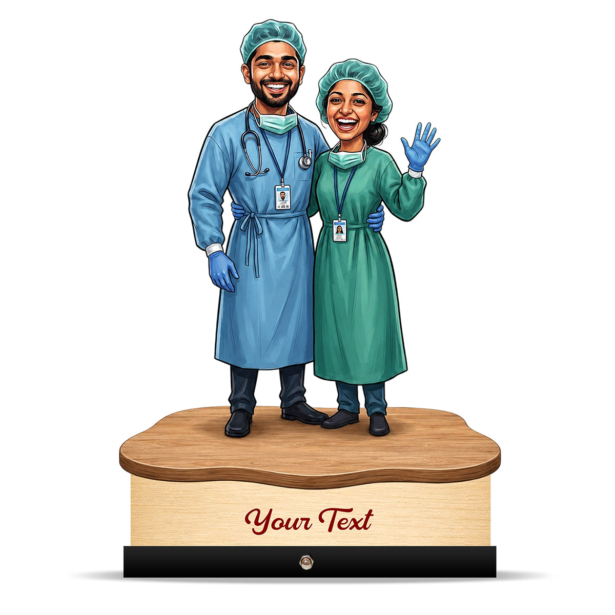 Couple Surgeon Doctor Caricature C603