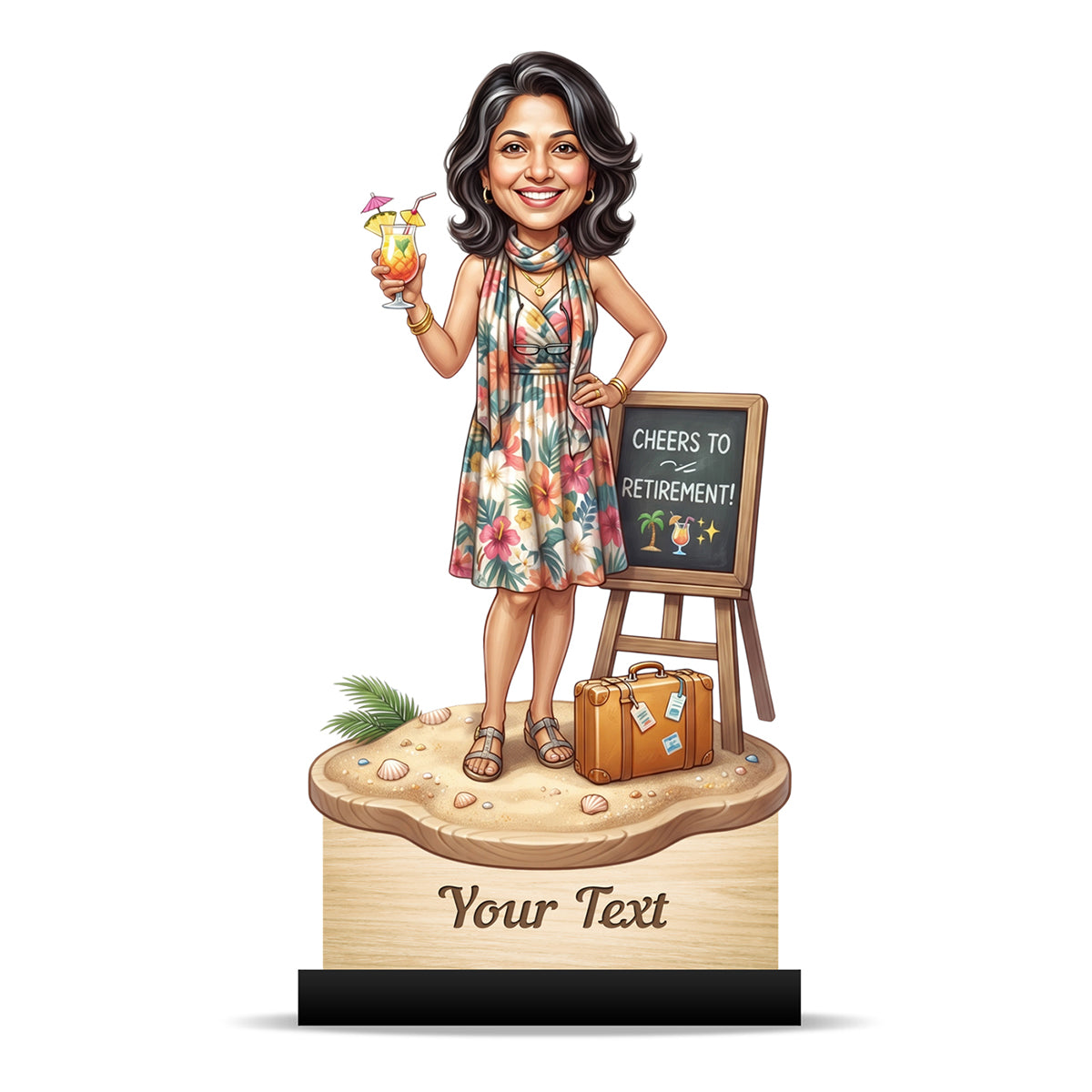 Personalized Female Retirement Caricature C1074