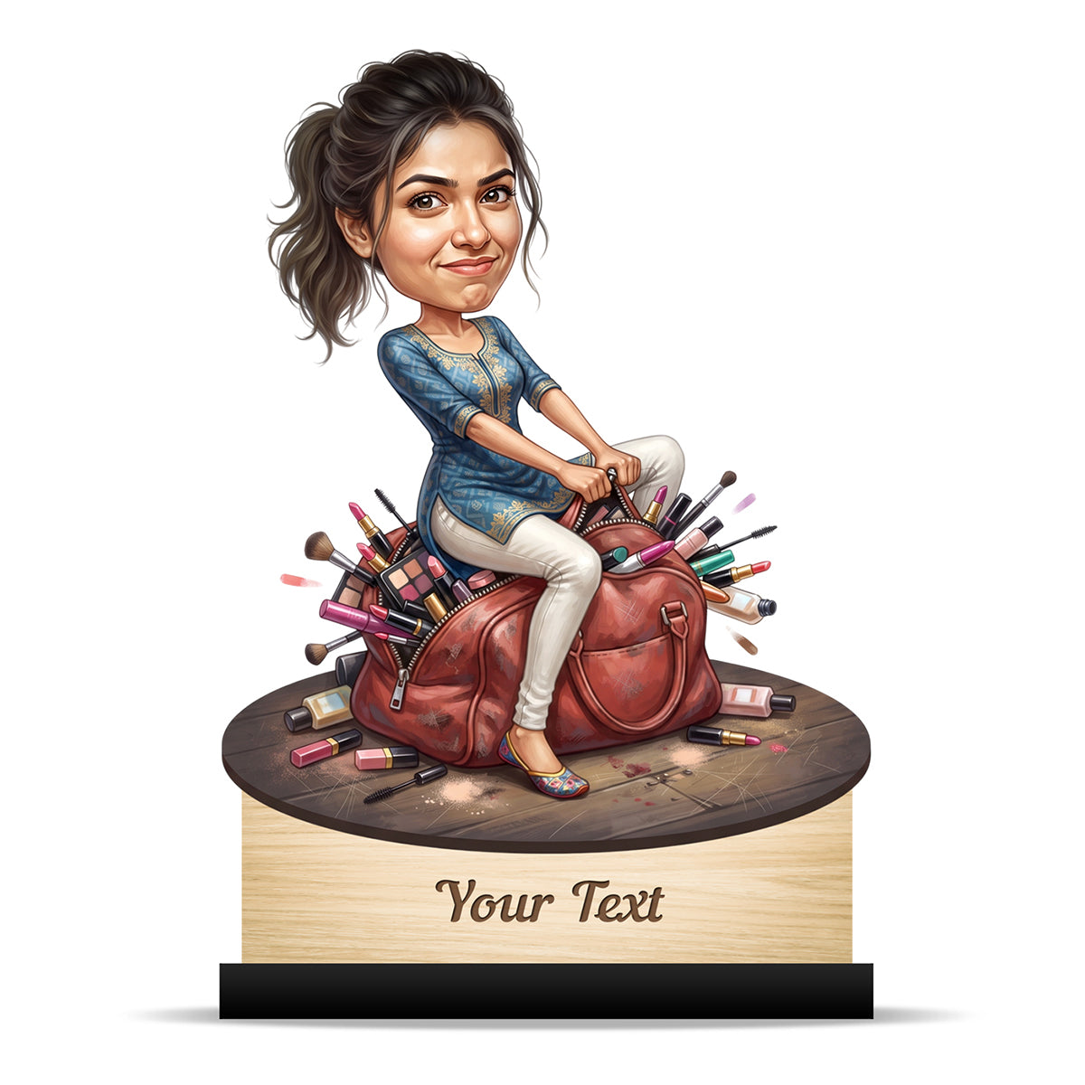 Personalized Gift for Beautician, Makeup Artist & Makeup Lover Caricature C1210