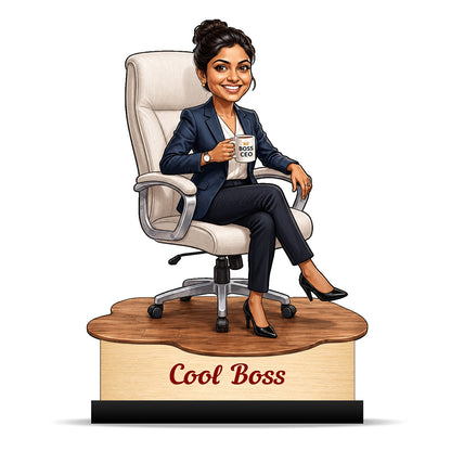 Personalized Female Cool Boss Caricature C856