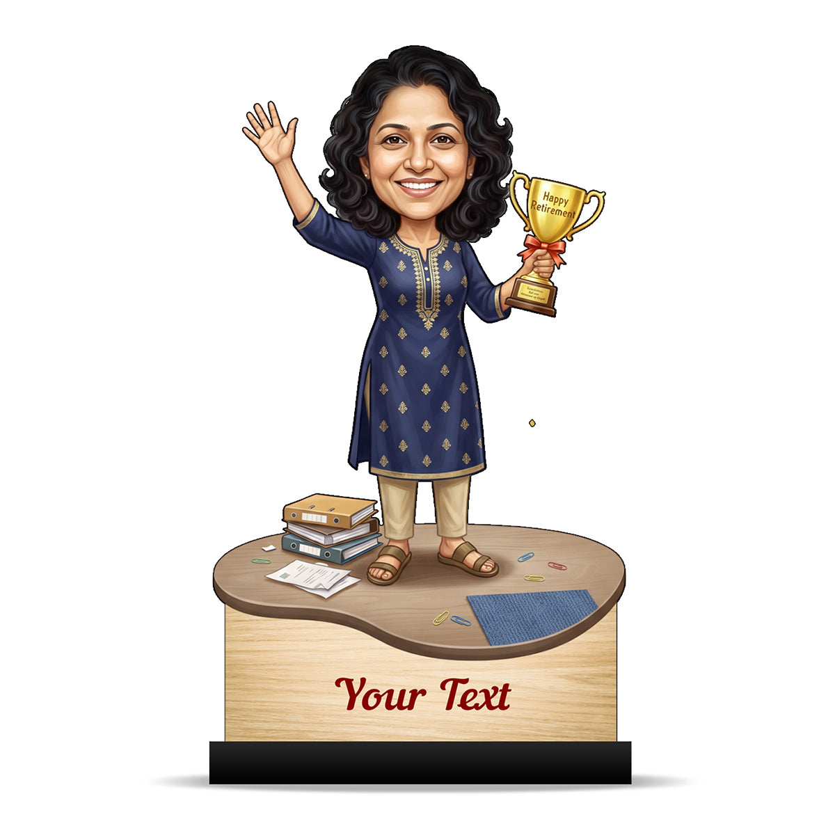 Personalized Female Retirement Caricature C1059
