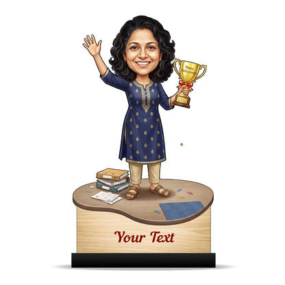 Personalized Female Retirement Caricature C1059
