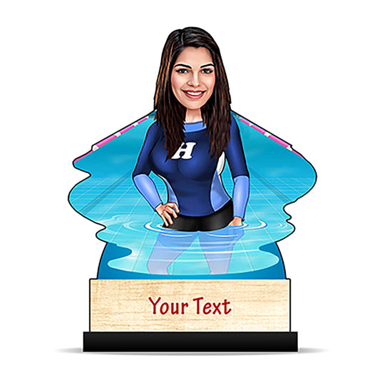 Swimmer Female Caricature C416