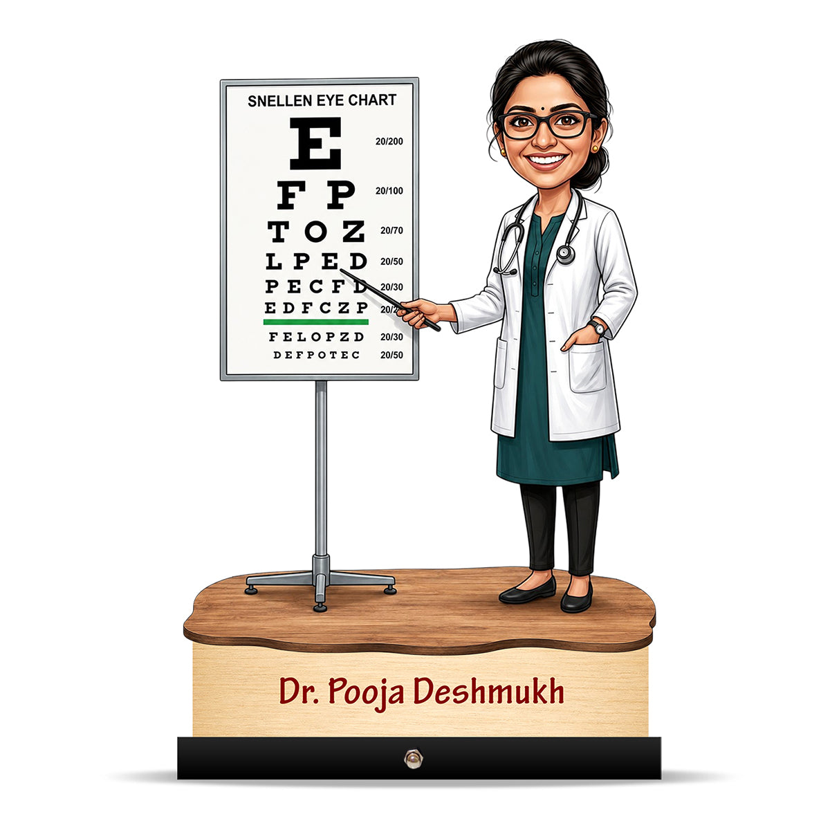 Ophthalmologist Doctor Female eye Doctor Caricature C549