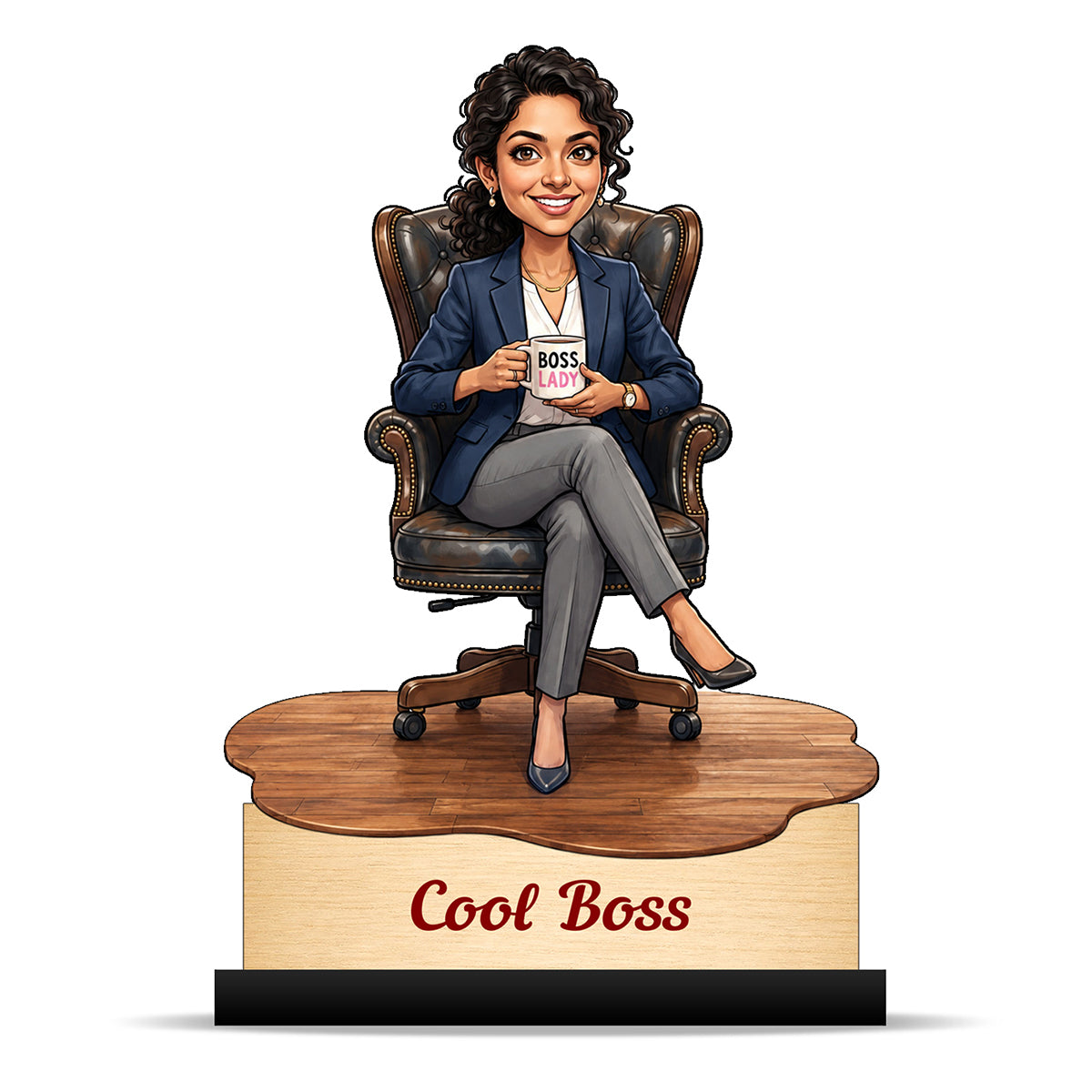 Personalized Female Cool Boss Caricature C855